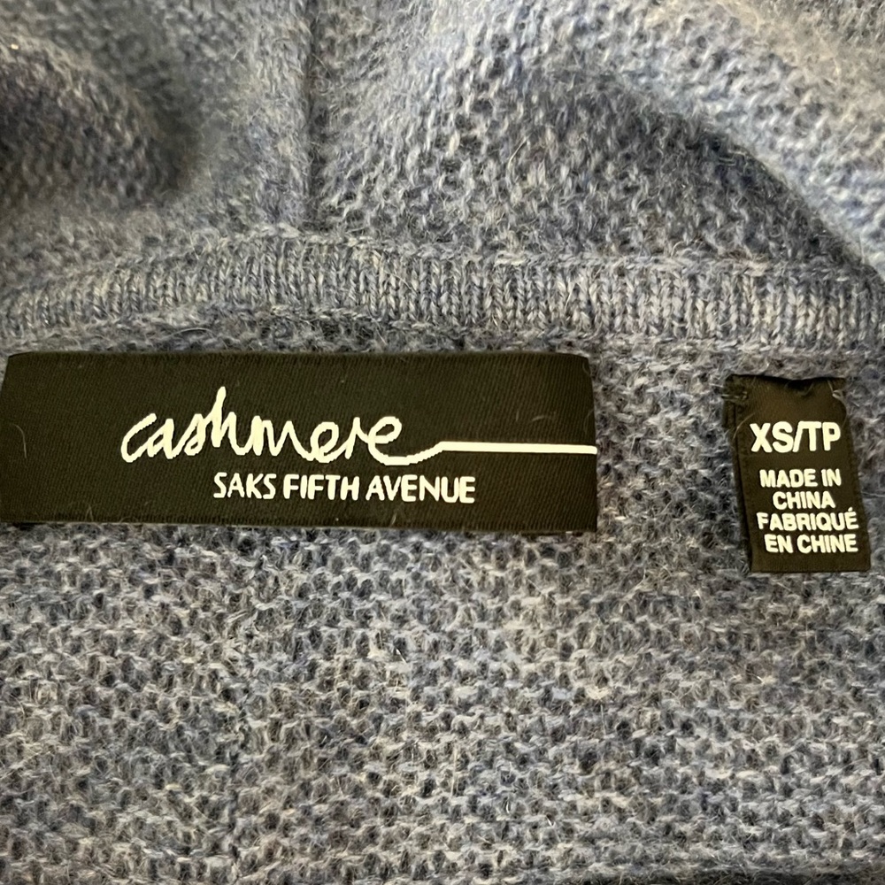 Sala Fifth Avenue 100% cashmere turtle neck hoodie sweater size XS - Picture 11 of 12